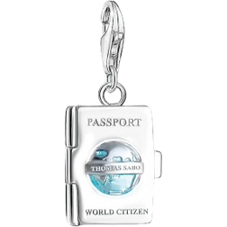 Thomas Sabo Passport Charm Pendant - Silver/Turquoise