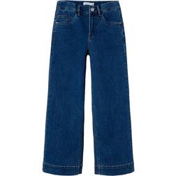 Name It Kid's Wide Leg Jeans - Medium Blue Denim