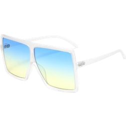 HKHBJS Square Polarized Sunglasses White