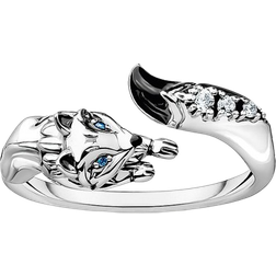 Thomas Sabo Fox Ring - Silver/Black/Transparent/Blue