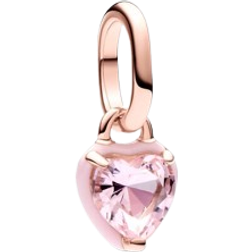 Pandora ME Chakra Heart Mini Dangle Charm - Rose Gold/Pink