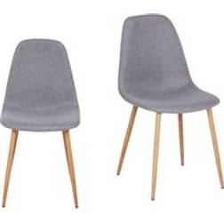Homebase Ludlow Grey Kitchen Chair 84cm 2pcs