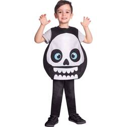 Amscan Kids Halloween Skeleton Skull Tabard Costume