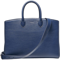 Aspinal of London Madison Pebble Leather Tote Bag - Caspian Blue