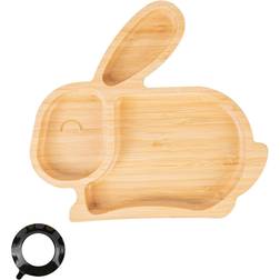 Tiny Dining Bamboo Suction Plate Rolo the Rabbit