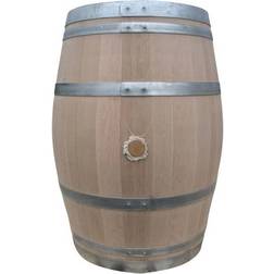 Renovated wine barrel with galvanized hoops Wine Rack