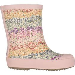 Wheat Muddy Printed Rubber Boots - Rainbow Flowers