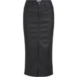 Object Naya Coated Midi Skirt - Black