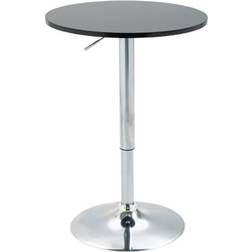 Homcom Height Adjustable Black Bar Table 61cm