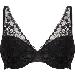 Chantelle Day to Night Lace Convertible Plunge Bra - Black