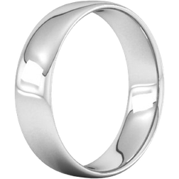 Goldsmiths Slight Court Standard Wedding Ring - White Gold