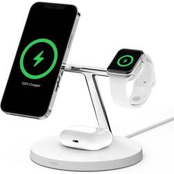 Belkin BoostCharge Pro 3-in-1 Wireless Charger with Official MagSafe Charging 15W WIZ017ttWH