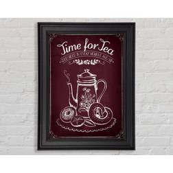 Marlow Home Co. Time For Tea Black Framed Art 42x29.7cm