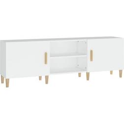 vidaXL Engineered Wood White TV Bench 150x50cm