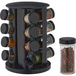 Relaxdays Spice carousel with 16 glass jars