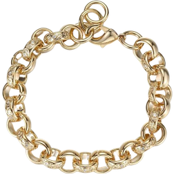 Bling King Belcher Bracelet Big - Gold/Diamonds