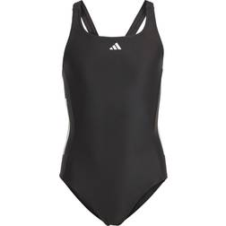 adidas Cut 3-Stripes Swimsuit - Black/White (IC4730)