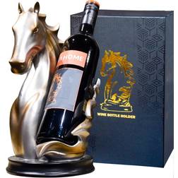 Horse Sculpture Silver Wine Rack 17x29cm