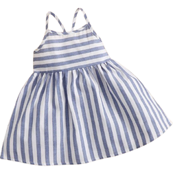 Shein Baby Girl Striped Shirred Crisscross Back Cami Dress