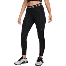 Nike Pro Women's Mid-Rise 7/8 Leggings - Black/Metallic Silver