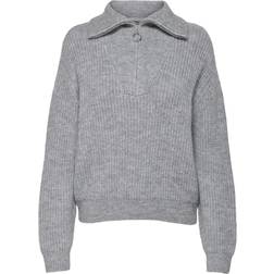 Only Baker Knitted Pullover - Light Grey Melange