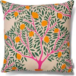 Classic Collection Lemon Garden Cushion Cover Pink, Green (50x50cm)