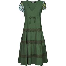 Desigual Vest Gingy Dress - Green