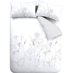 Catherine Lansfield Meadowsweet King Duvet Cover White (230x220cm)