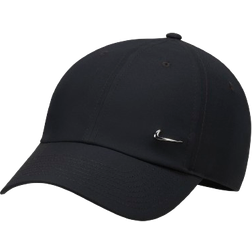 Nike Dri-FIT Club Unstructured Metal Swoosh Cap - Black/Metallic Silver