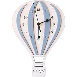365422A2 Children Cartoon Hot Air Balloon Gray Wall Clock 18cm