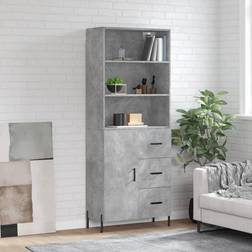 BERKFIELD HOME Highboard Concrete Grey Storage Cabinet 69.5x180cm