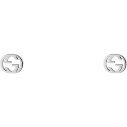 Gucci Interlocking Earrings - White Gold