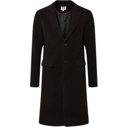 Burton Men's Signature 3 Button Epsom Overcoat - Black