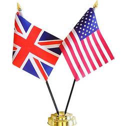 1000 Flags United Kingdom & United States of America Flag Set 15x10cm