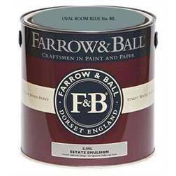 Farrow & Ball Estate Emulsion Ceiling Paint, Wall Paint Oval Room Blue 2.5L
