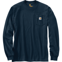Carhartt Men's Loose Fit Heavyweight Long-Sleeve Pocket T-shirt - Navy
