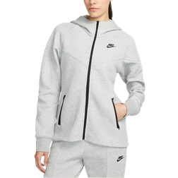 Nike Women's Sportswear Tech Fleece Windrunner Full-Zip Hoodie - Dark Grey Heather/Black