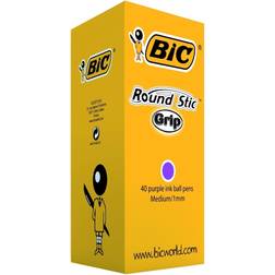 Bic Round Stic Grip Ballpoint Pens 40 - Packs