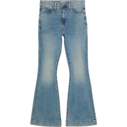 River Island High Waisted Tummy Hold Flare Jeans - Blue
