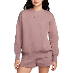 Nike Phoenix Fleece Oversized Crew Sweatshirt - Smokey Mauve/Black