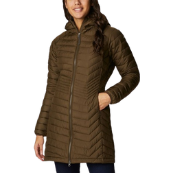 Columbia Women's Powder Lite Hooded Mid-Length Down Jacket - Olive Green