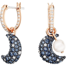 Swarovski Luna Drop Earrings - Rose Gold/Pearl/Transparent