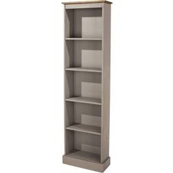 Core Products Tall Narrow Grey Book Shelf 176cm