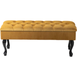 Mercer41 Hulse Yellow Storage Bench 100x44cm