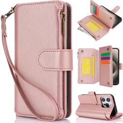 Magnetic Flip Folio Wallet Case for iPhone 15 Pro Max