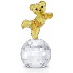 Swarovski Kris Bear Ready To Disco Yellow Figurine 8.3cm