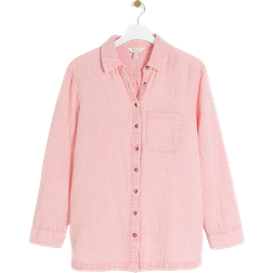 River Island Textured Long Sleeve Shirt - Pink