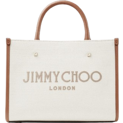 Jimmy Choo Avenue S Dead Tote Bag - Natural/Taupe/Dark Brown/Light Gold