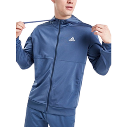 adidas Badge of Sport Linear Full Zip Hoodie Mens - Blue