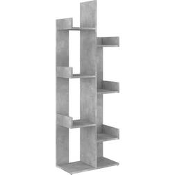 vidaXL Concrete Grey Book Shelf 140cm